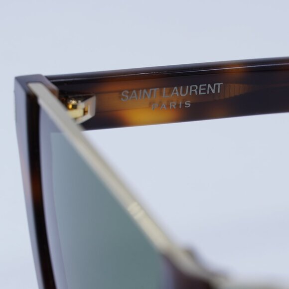 Saint Laurent SL369 KATE 002 Sunglasses Havana Cat Eye Frame, Green Lenses - Picture 5 of 11